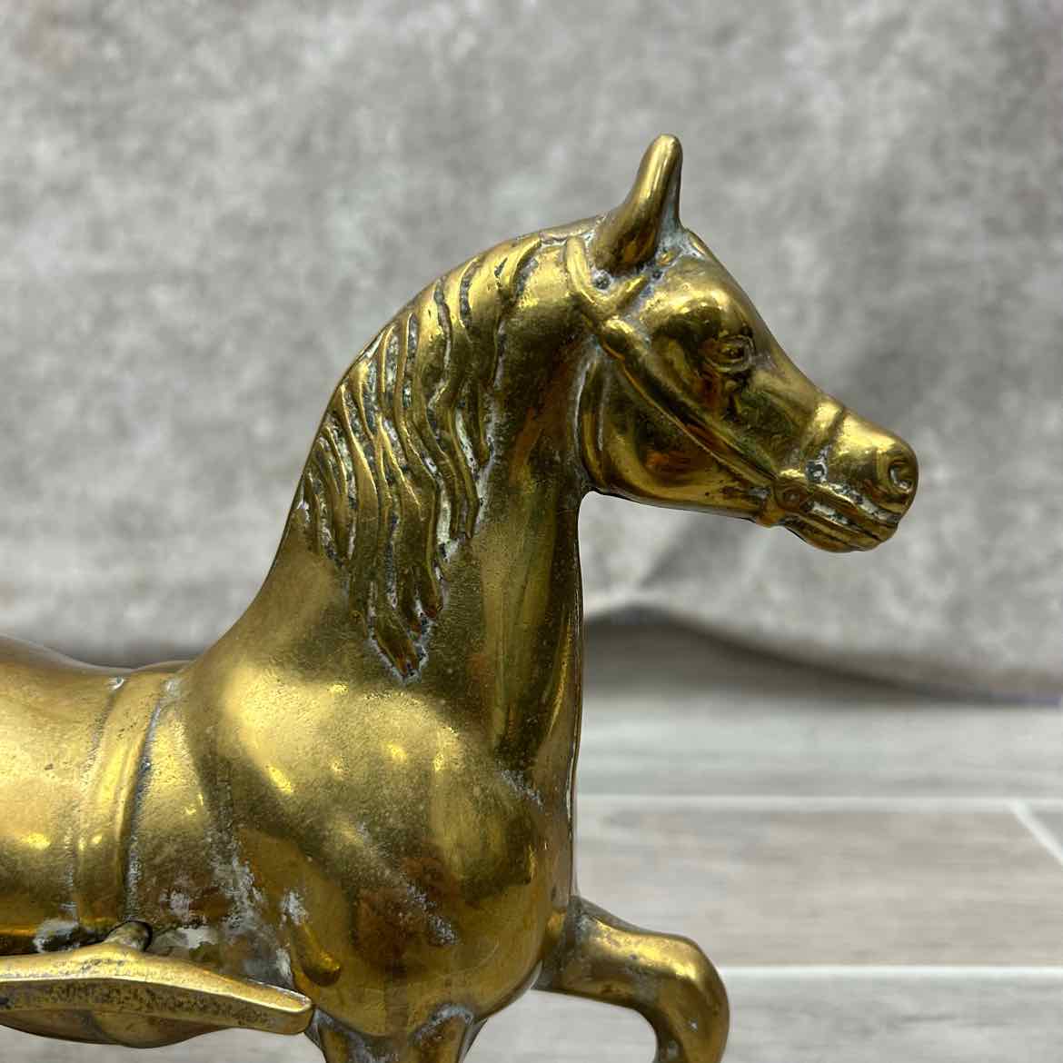 Brass Horse & Buggy Figurine