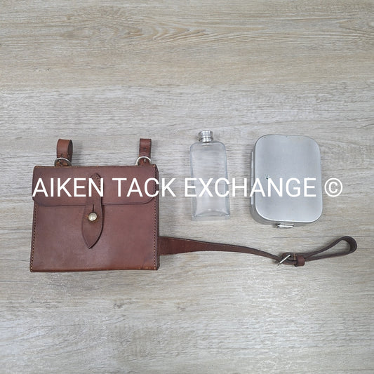 Ladies Sandwich Case with Tin and Flask