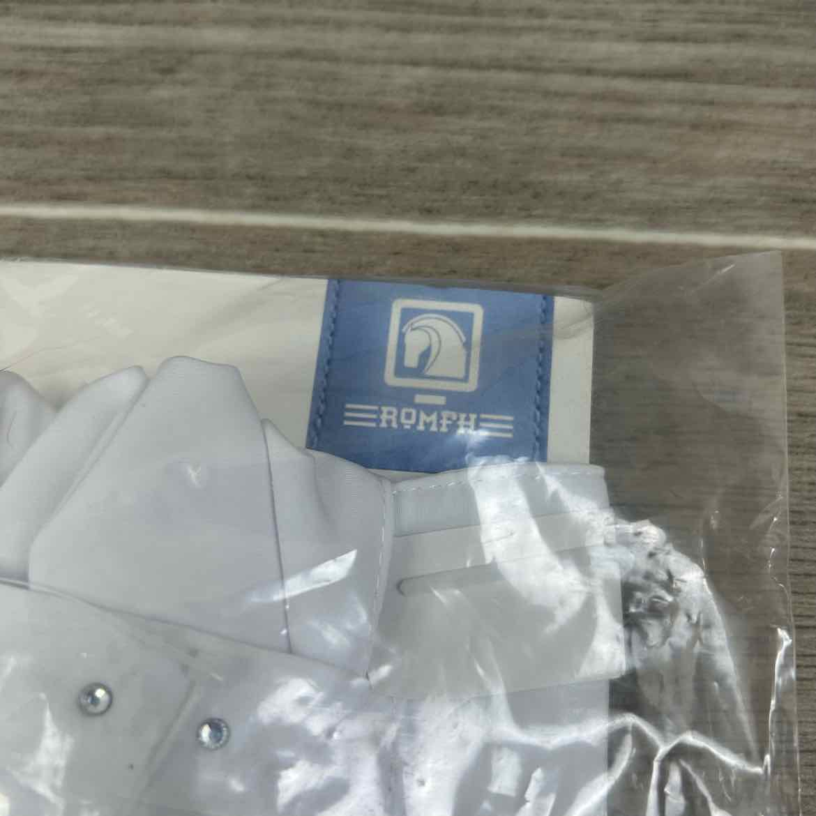 Romfh Bling Pre Tied Bling Stock Tie, White, One Size, Brand New