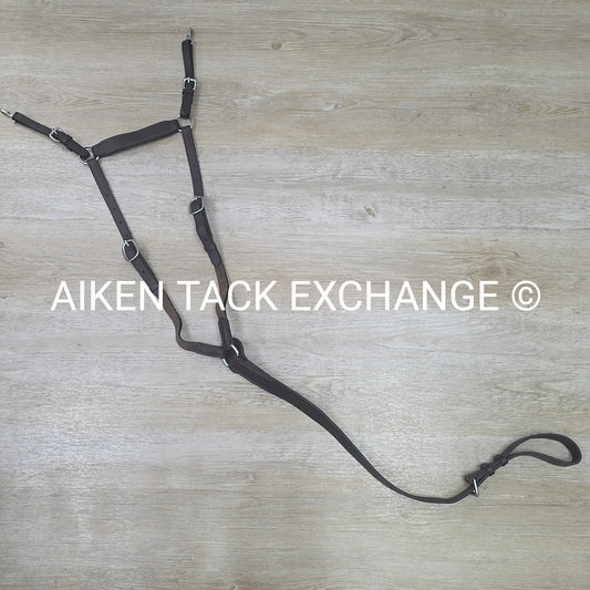 Nunn Finer Hunting Breastplate with Elastic, Brown, Size Cob