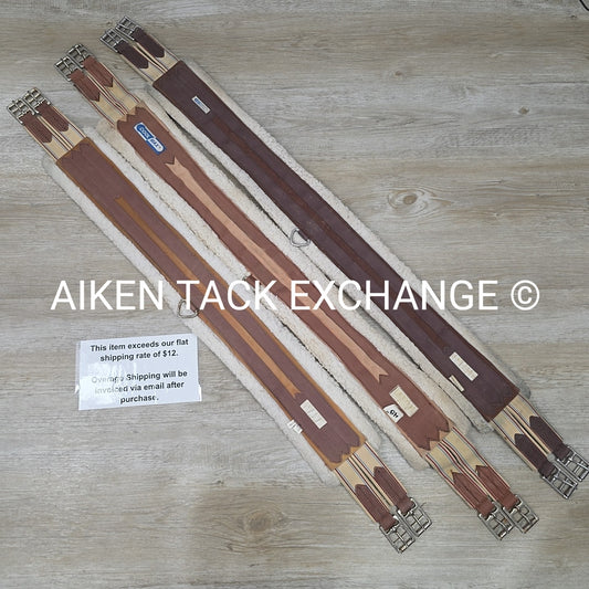 BARGAIN BUNDLE: 3 Lettia Fleece Girths with Double End Elastic, 46", 48", & 50"