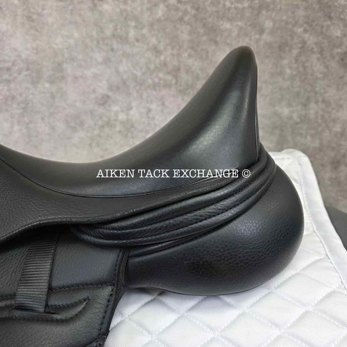 2023 Envy by Custom Saddlery Motion Monoflap Dressage Saddle, 17" Seat, Adjustable Tree, Wool Flocked Panels