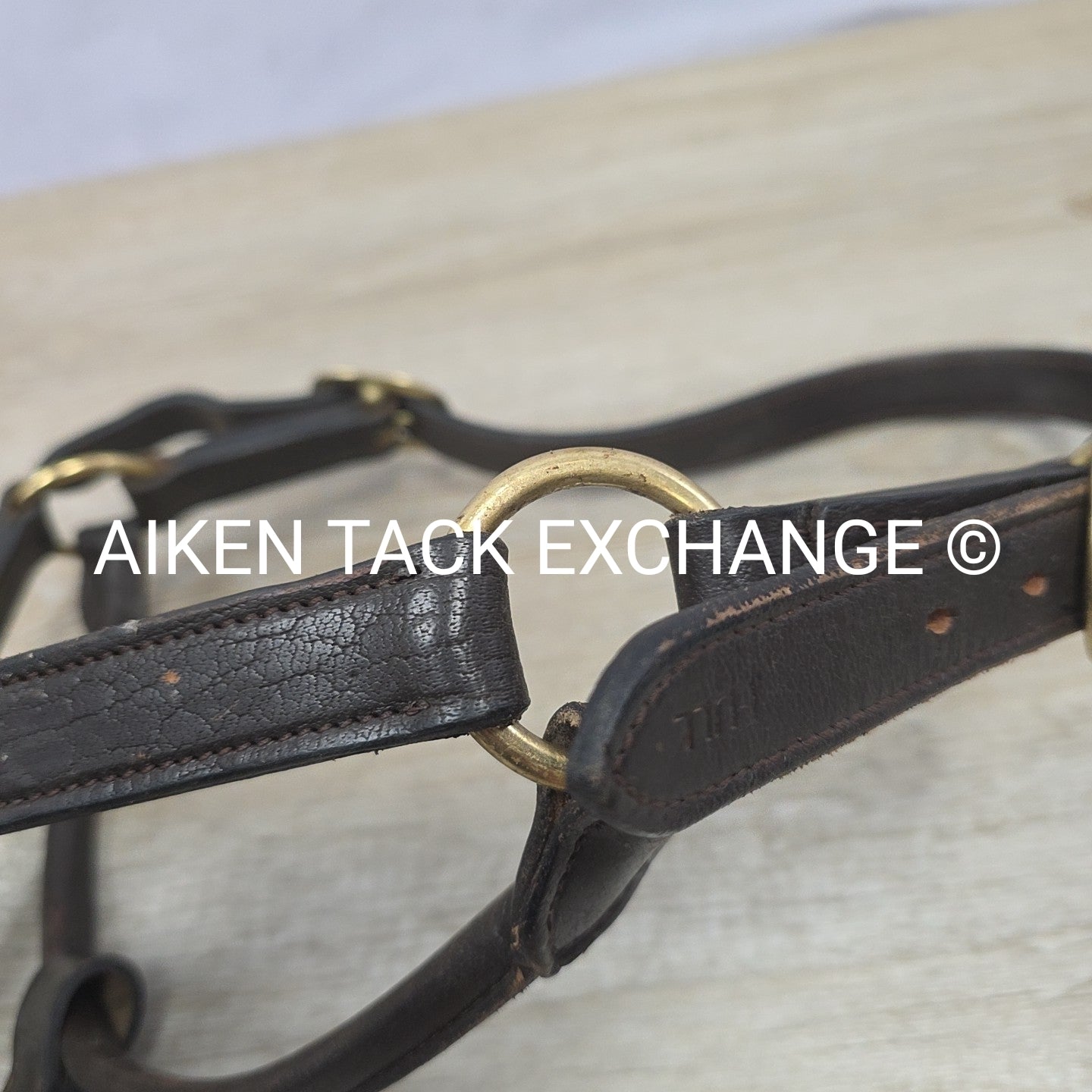 Leather Halter, Brown, Size Full