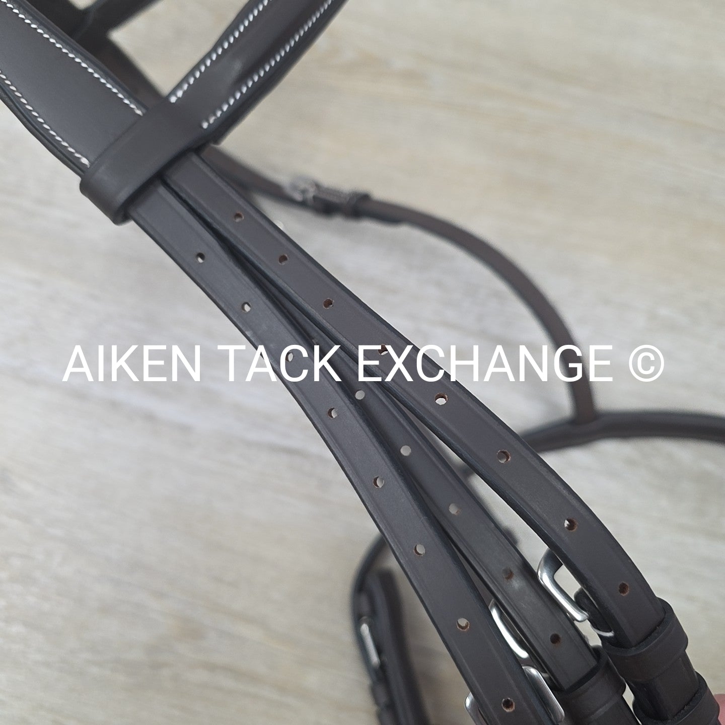 HDR Advantage Mono Crown Padded Bridle with Reins, Havana, Oversize