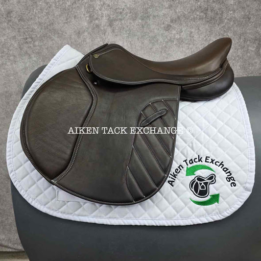 HDR - Henri de Rivel Synergy Close Contact Jump Saddle, 16.5" Seat, Adjustable Tree - Changeable Gullet, Wool Flocked Panels