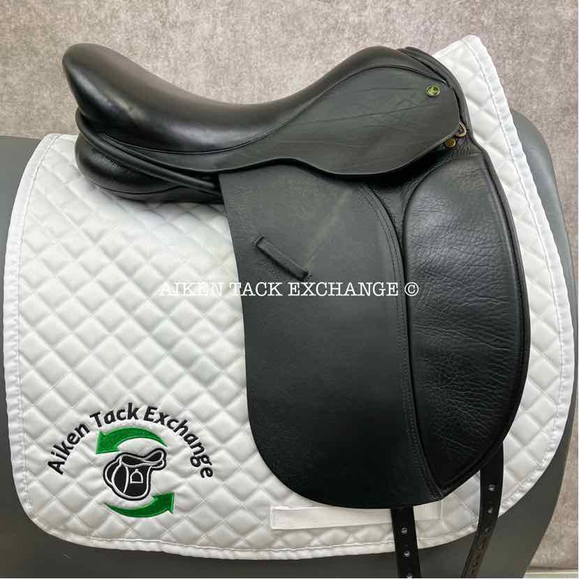 2007 Ideal Jessica Dressage Saddle, 17" Seat, M/MW Tree, Wool Flocked Panels, Buffalo Leather