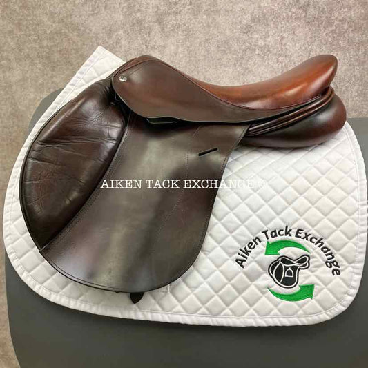 2014 Equine Inspired Aires De Haute by Frank Baines Cheval et Cavalier Jump Saddle, 17.5" Seat, Medium Tree, Wool Flocked Panels