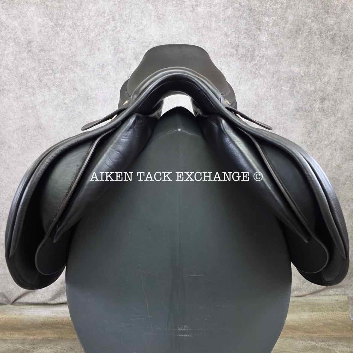 Keith Bryan Santis Close Contact Jump Saddle, 17.5" Seat, MW/W Tree, Wool Flocked Panels