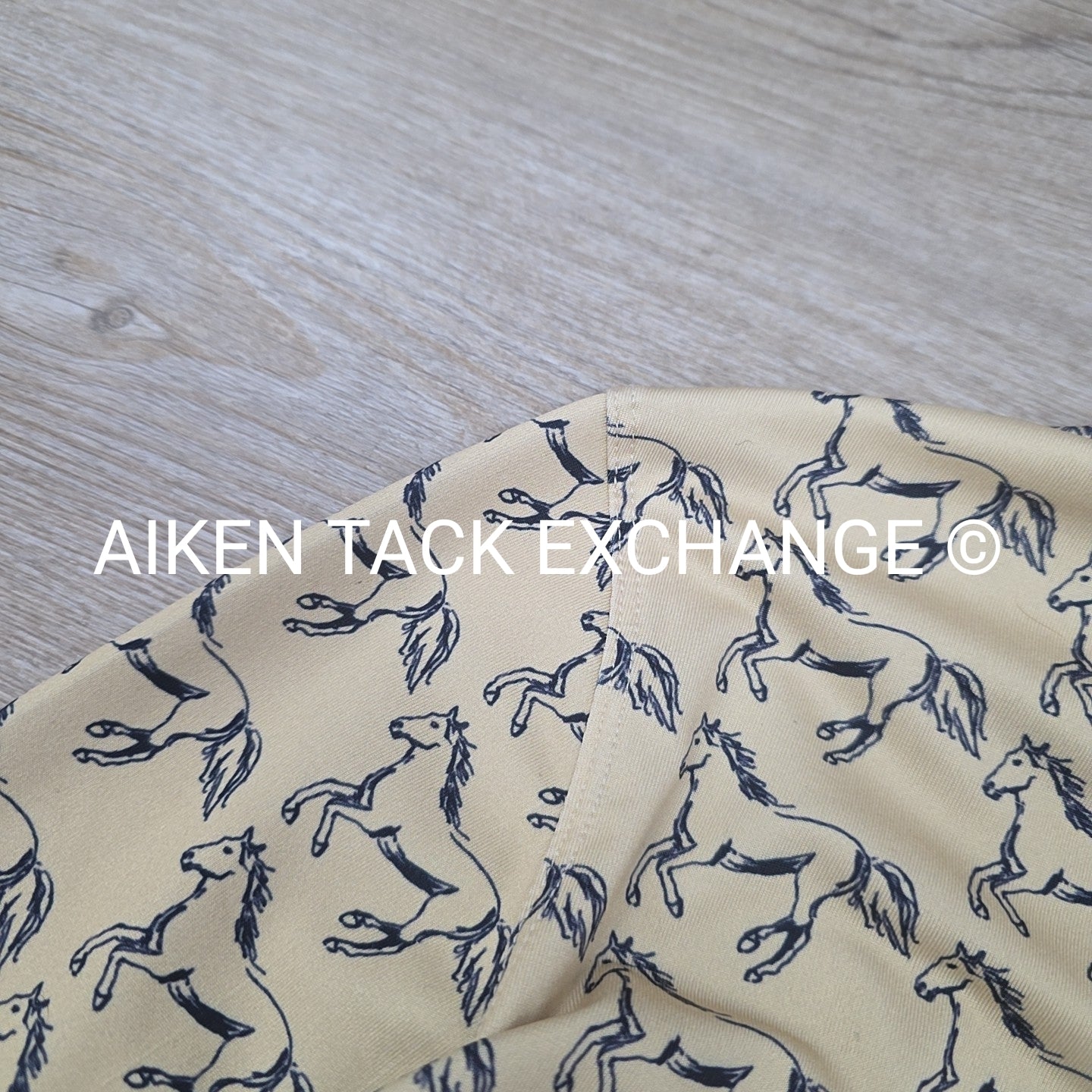 FITS Long Sleeve Winter Tech Shirt, Midnight Navy Horses, Women's Small