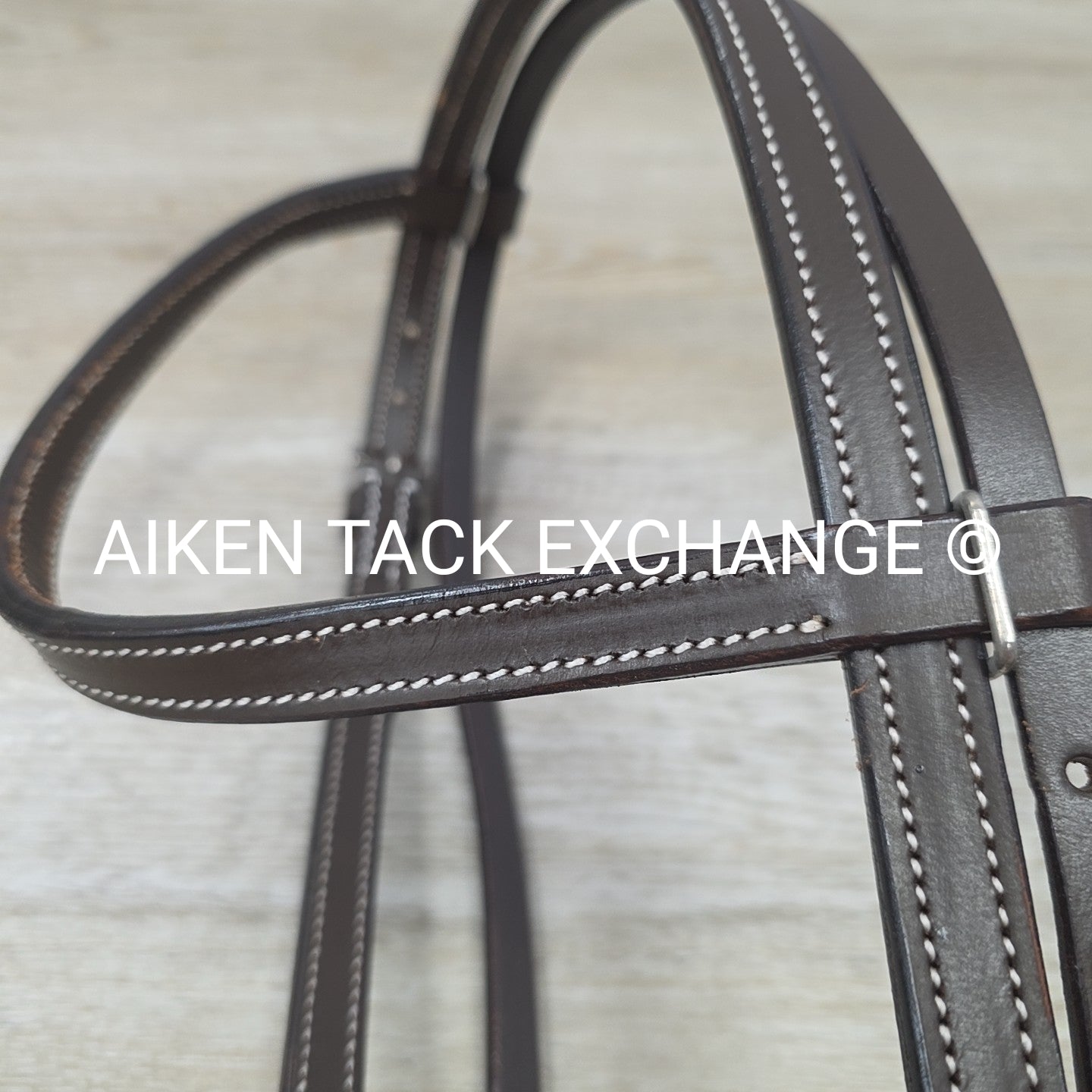 TuffRider Western Headstall with Latigo Bit Ties, Brown, Size Full/Horse