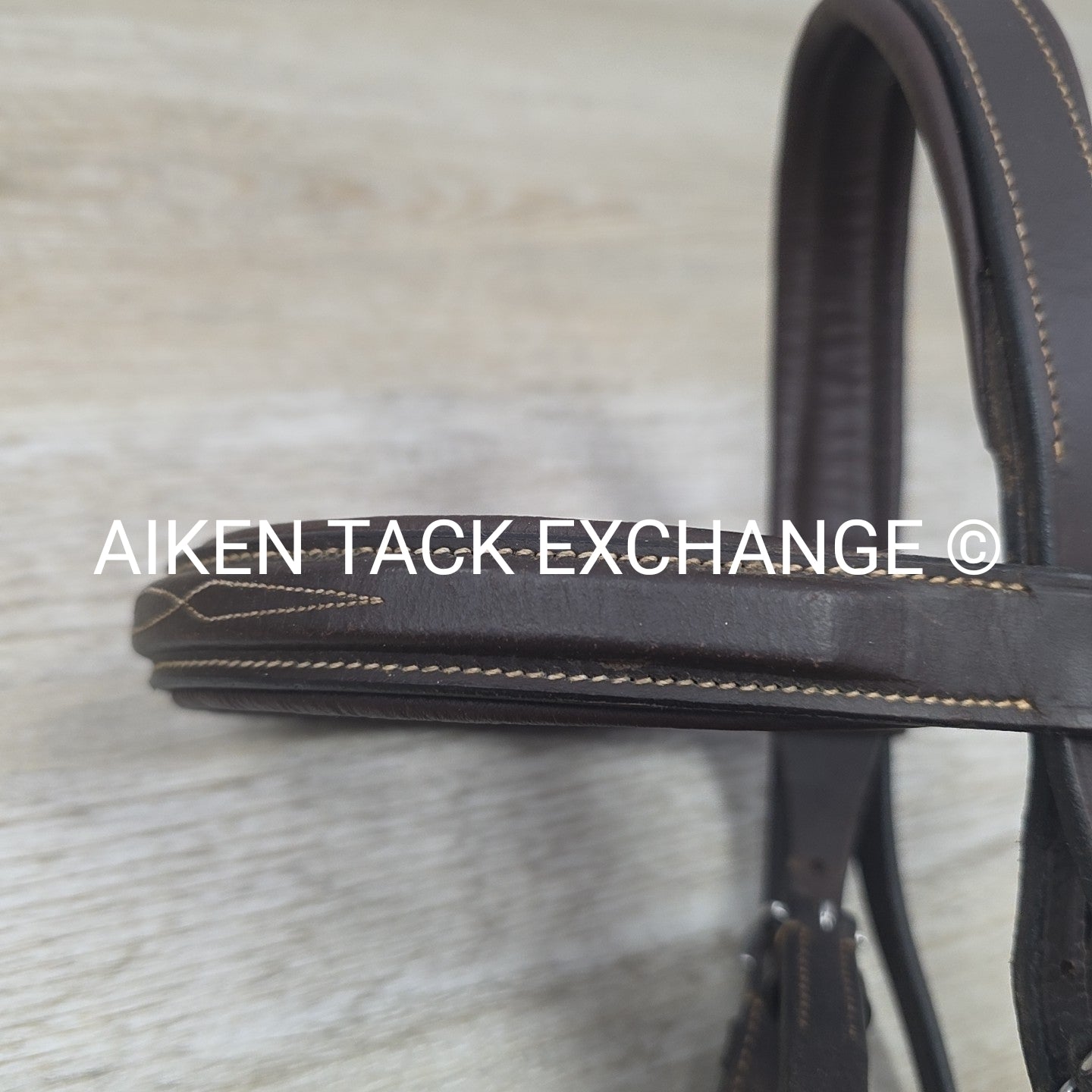 Monocrown Fancy Stitched Bridle, No Reins, Brown, Size Full