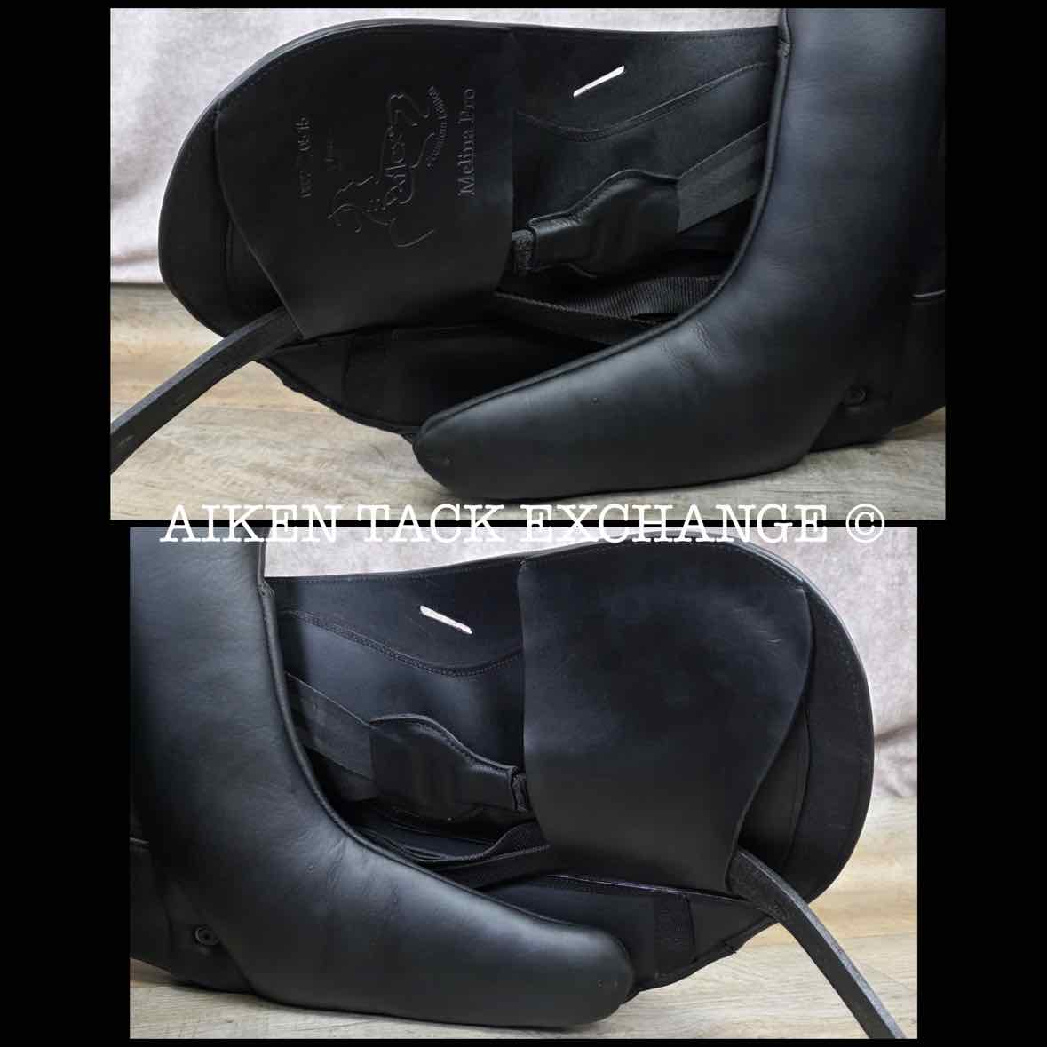 2022 MaxFlex Melina Pro Monoflap Dressage Saddle, 17" Seat, Flex Tree - Extra Wide (Adjustable), Wool Flocked Panels