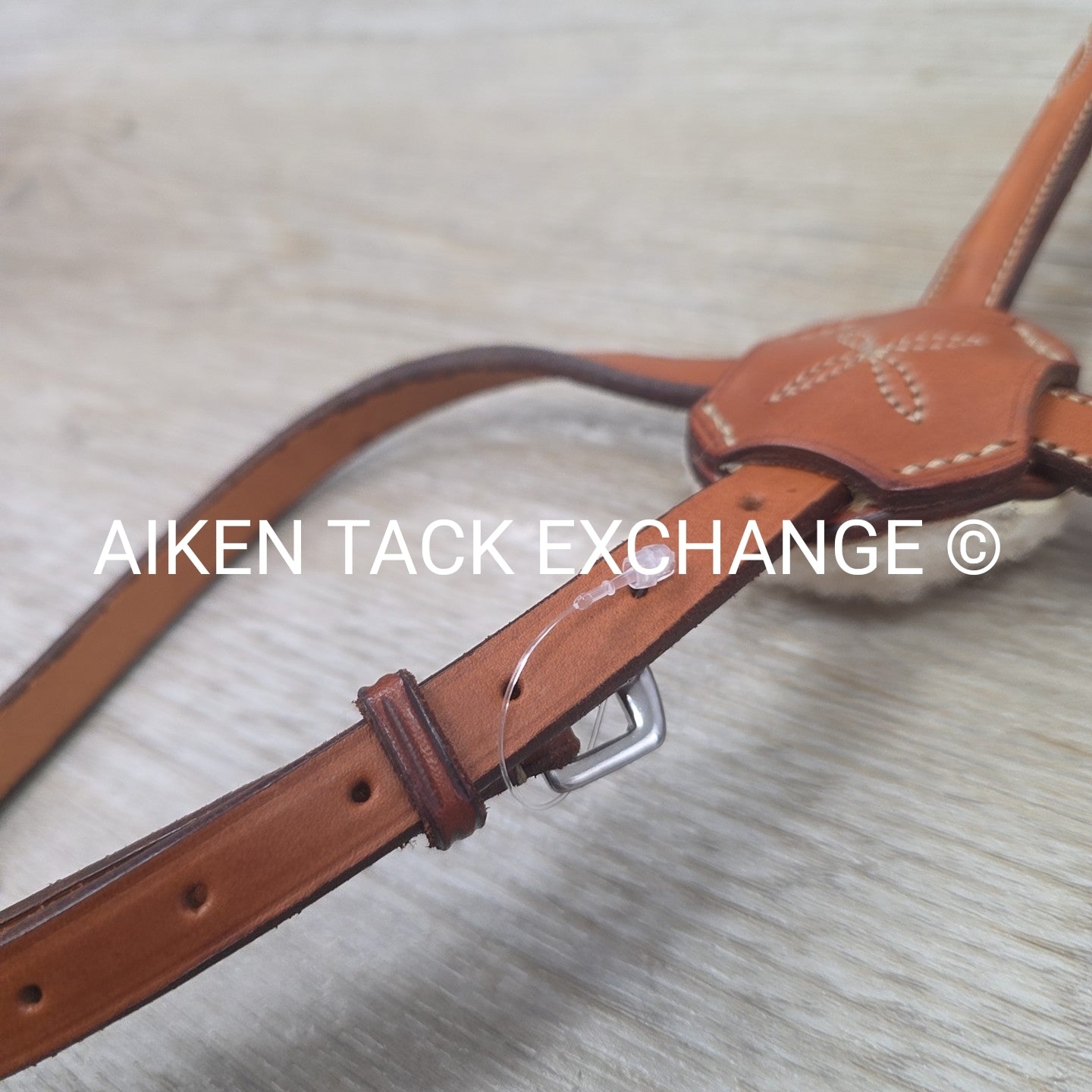 Edgewood Raised Fancy Stitched Figure 8 Noseband, Brown, Size Cob