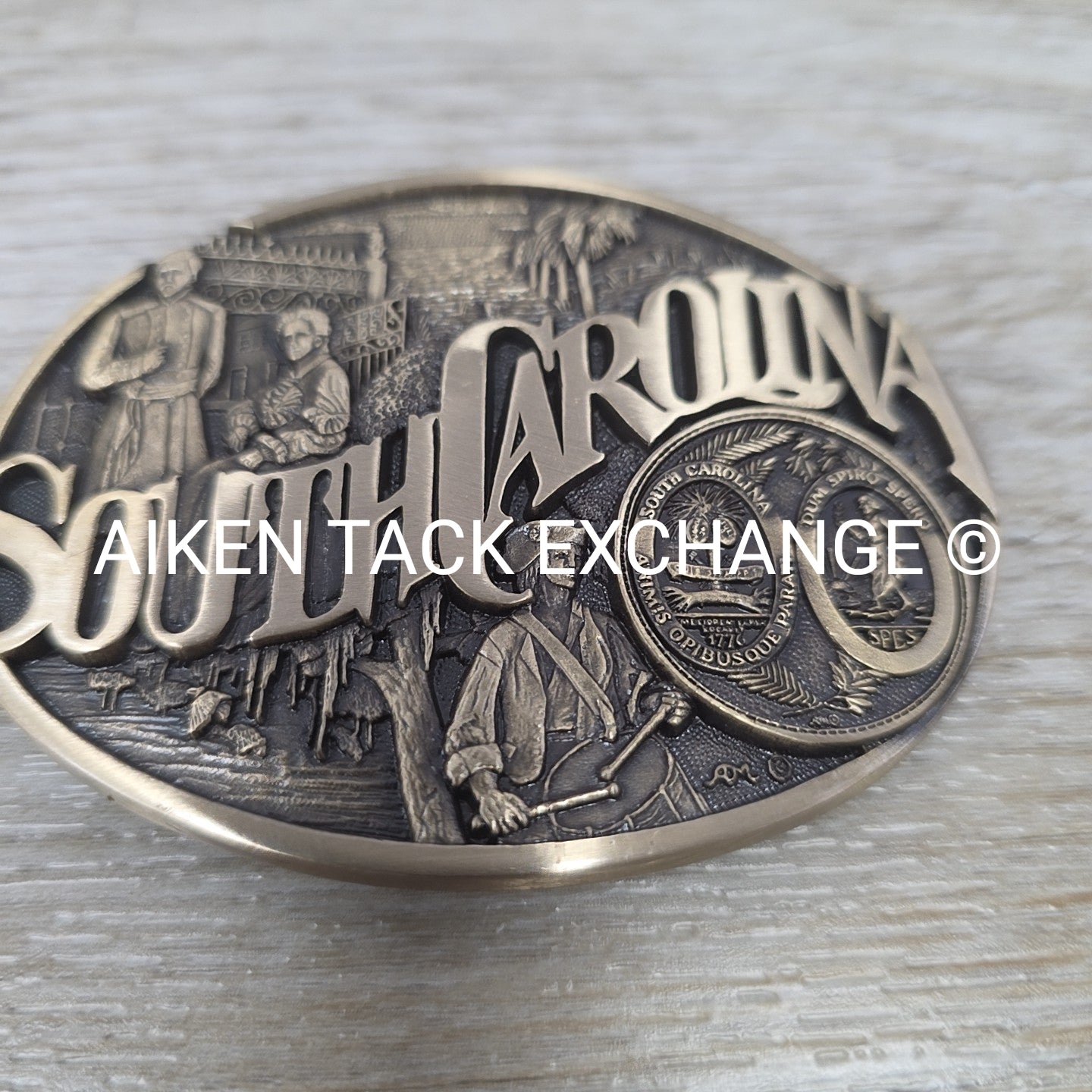 South Carolina Brass Belt Buckle