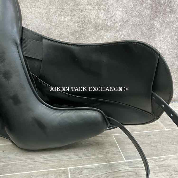 2018 Custom Saddlery Wolfgang Solo MKII Monoflap Dressage Saddle, 18" Seat, Adjustable Tree, Wool Flocked Panels