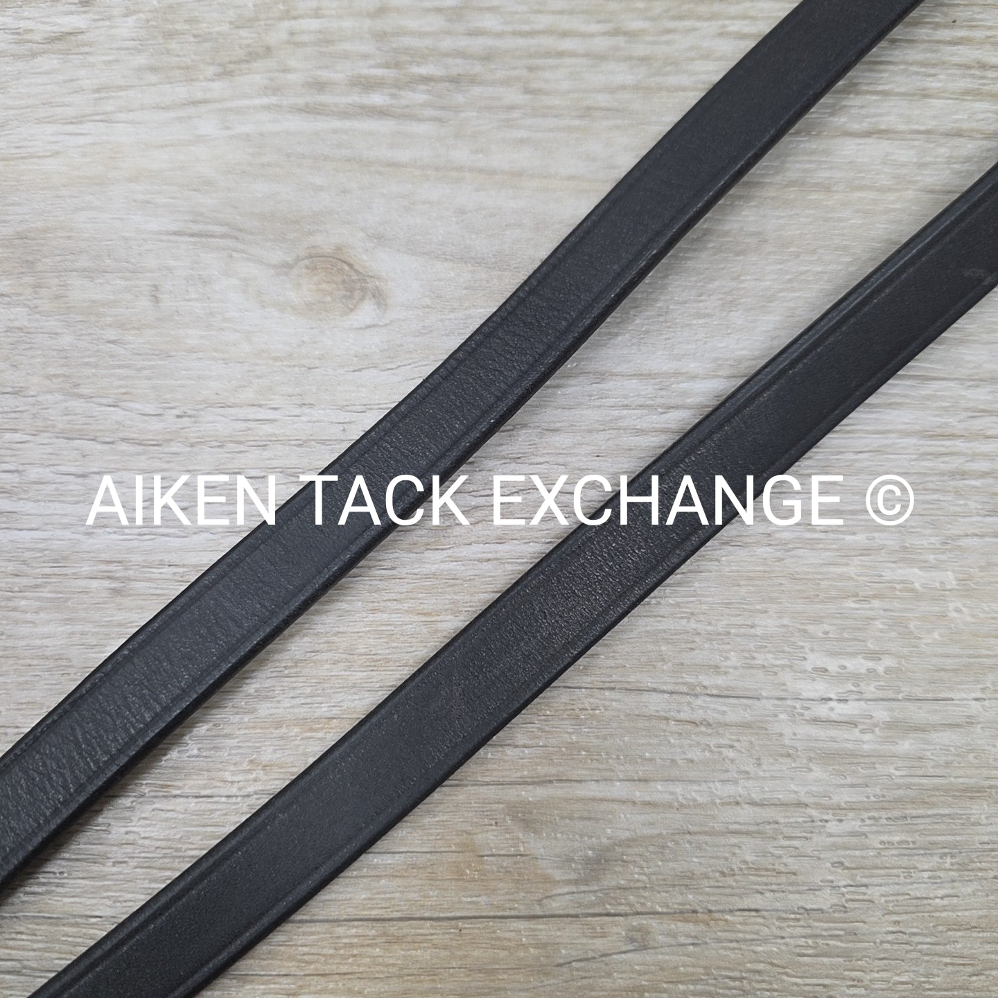 Leather Reins with Hand Stops, Black, Size Full