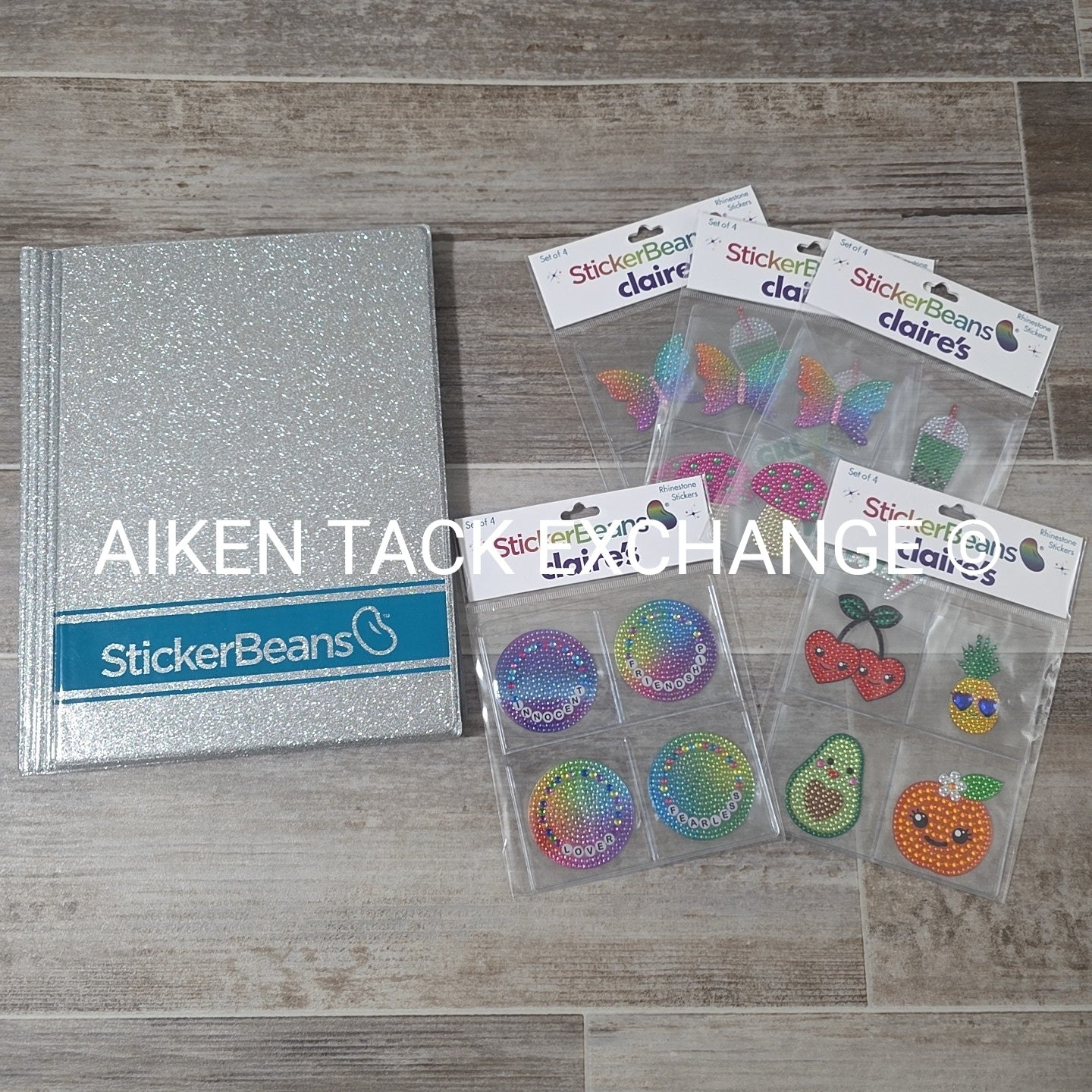 Claire's StickerBeans Books + 20 Rhinestone Stickers