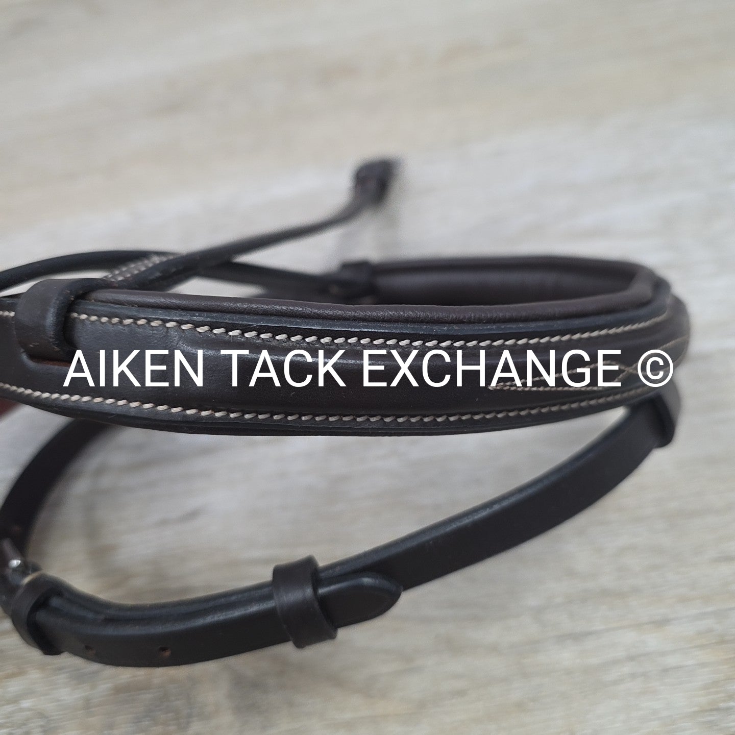 Dover Saddlery TRU-Fit Build-A-Bridle Fancy Stitched Flash Noseband, Brown, Full