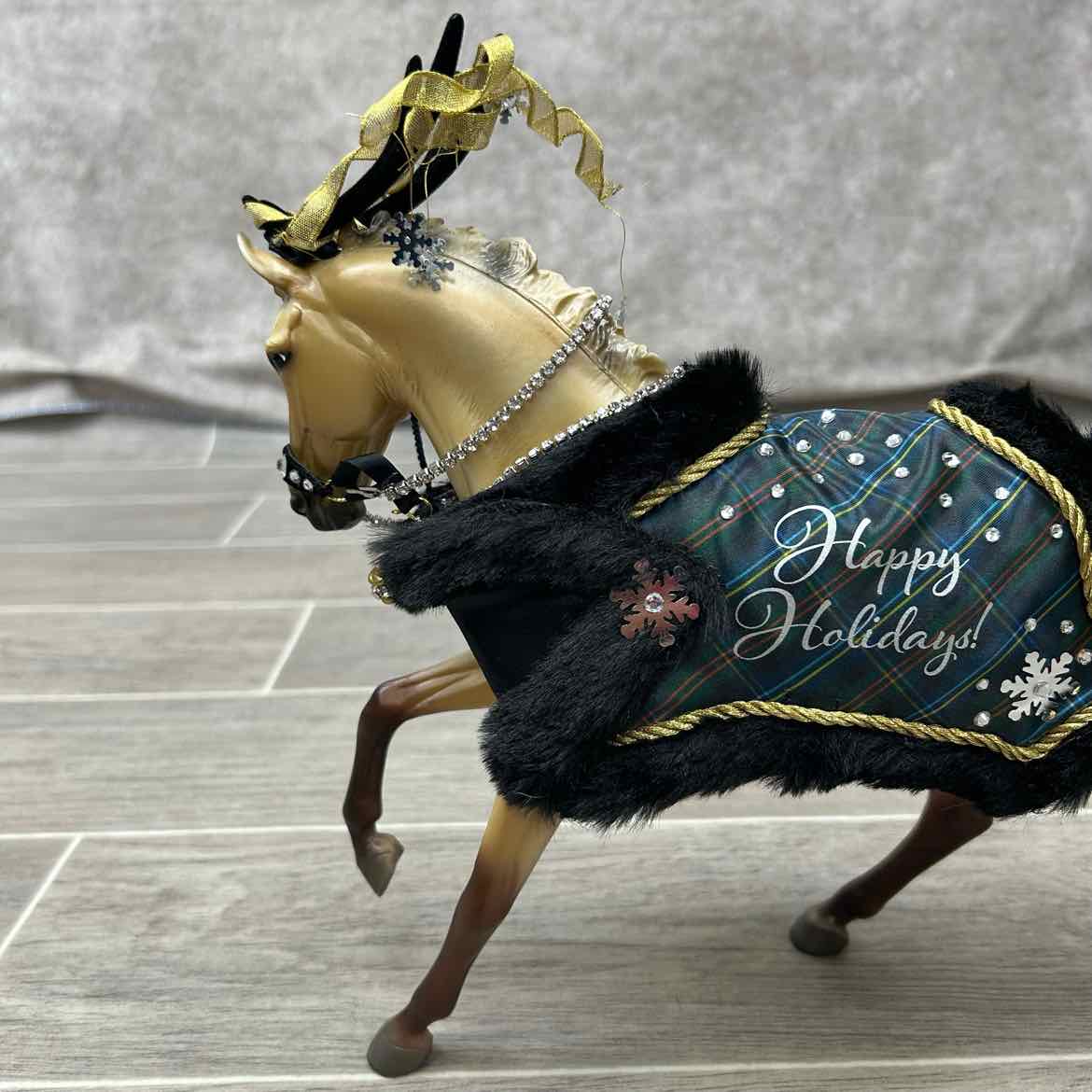 Breyer Brown Prancing Stallion with Holiday Blanket