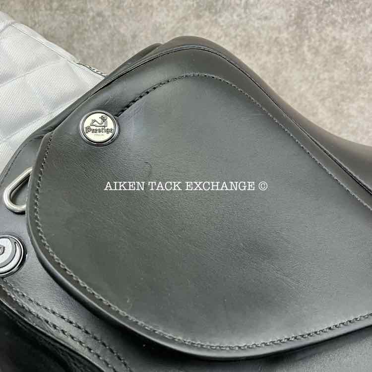 2022 Prestige X-D2 K Zero Dressage Saddle, 17" Seat, Medium Tree, Wool Flocked Pony Panels with Shoulder Relief