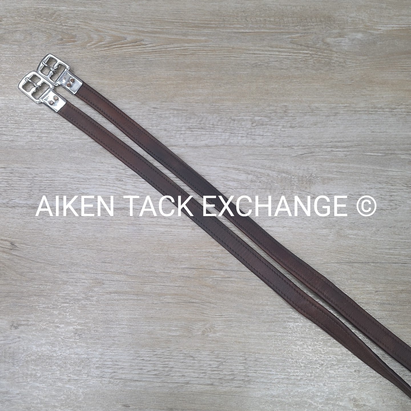 Dover Saddlery Circuit Lined Stirrup Leathers, Brown, 54"