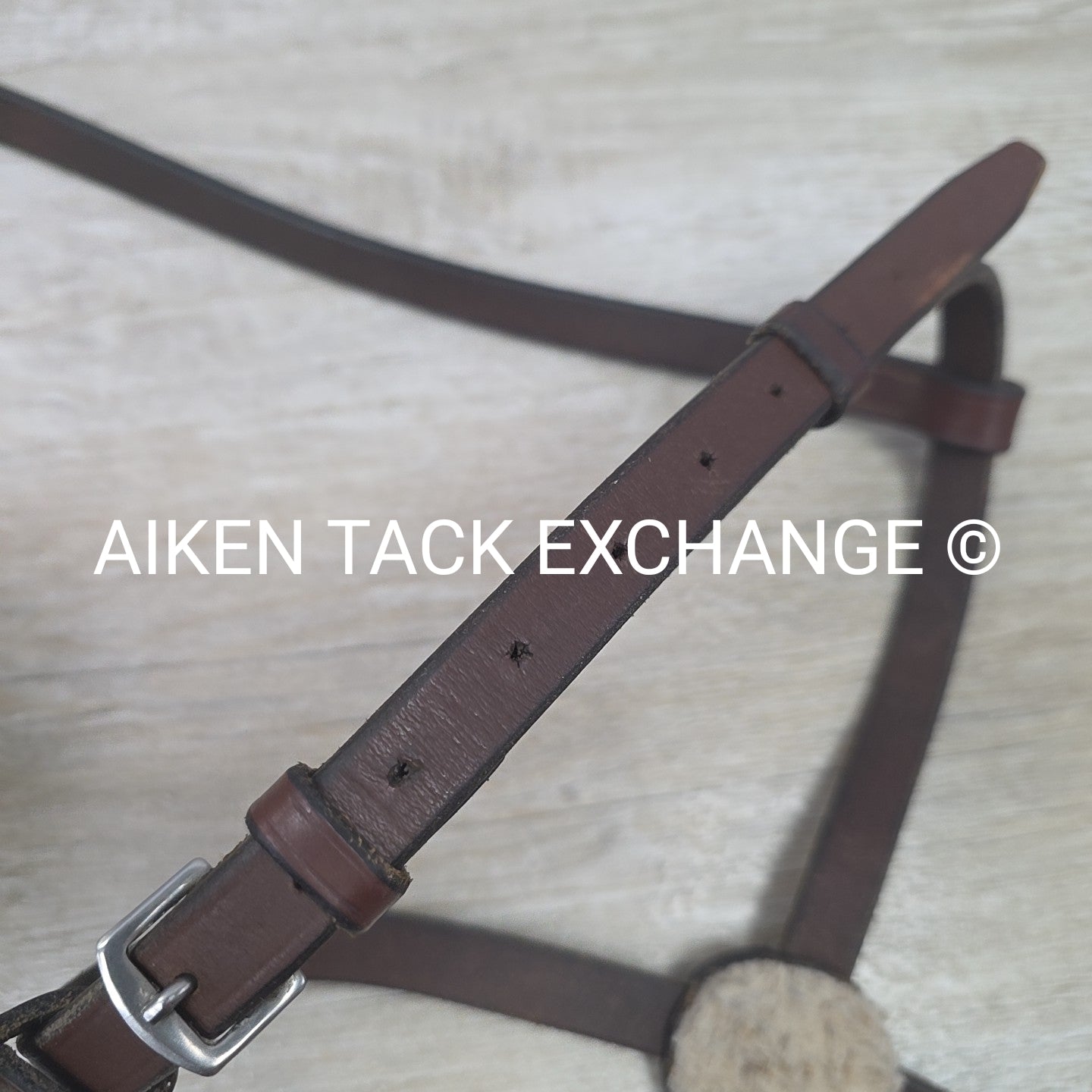 Flat Plain Figure 8 Noseband, Brown, Oversize