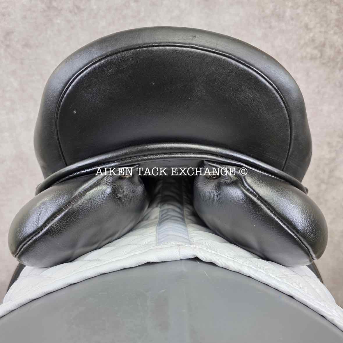 2015 Custom Saddlery Wolfgang Omni Monoflap Dressage Saddle, 17.5" Seat, Adjustable Tree, Wool Flocked Panels