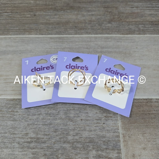 Claire's Rings (3) - Size 7