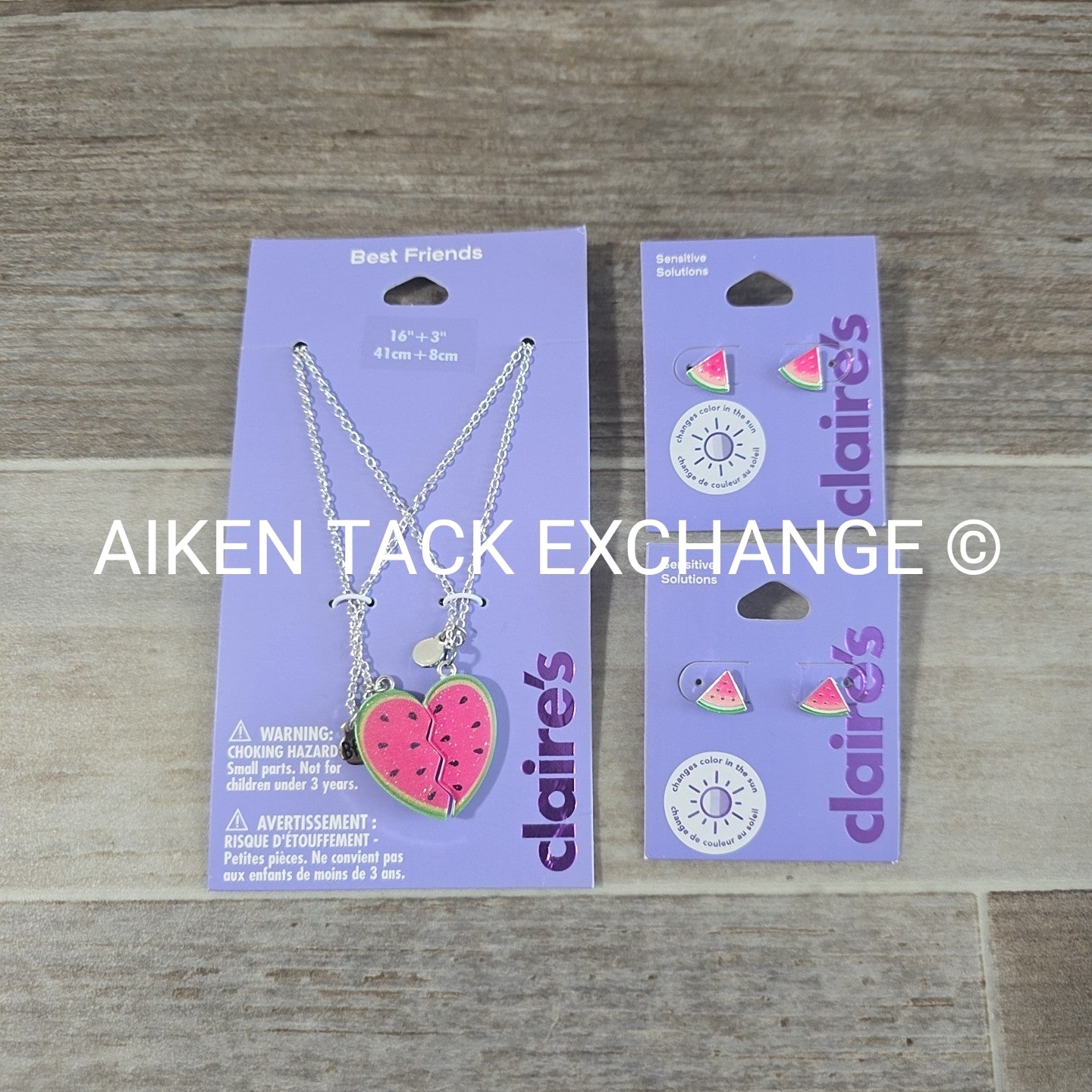Claire's Necklace + 2 Sets of Earrings