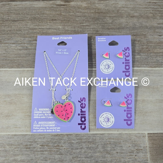 Claire's Necklace + 2 Sets of Earrings