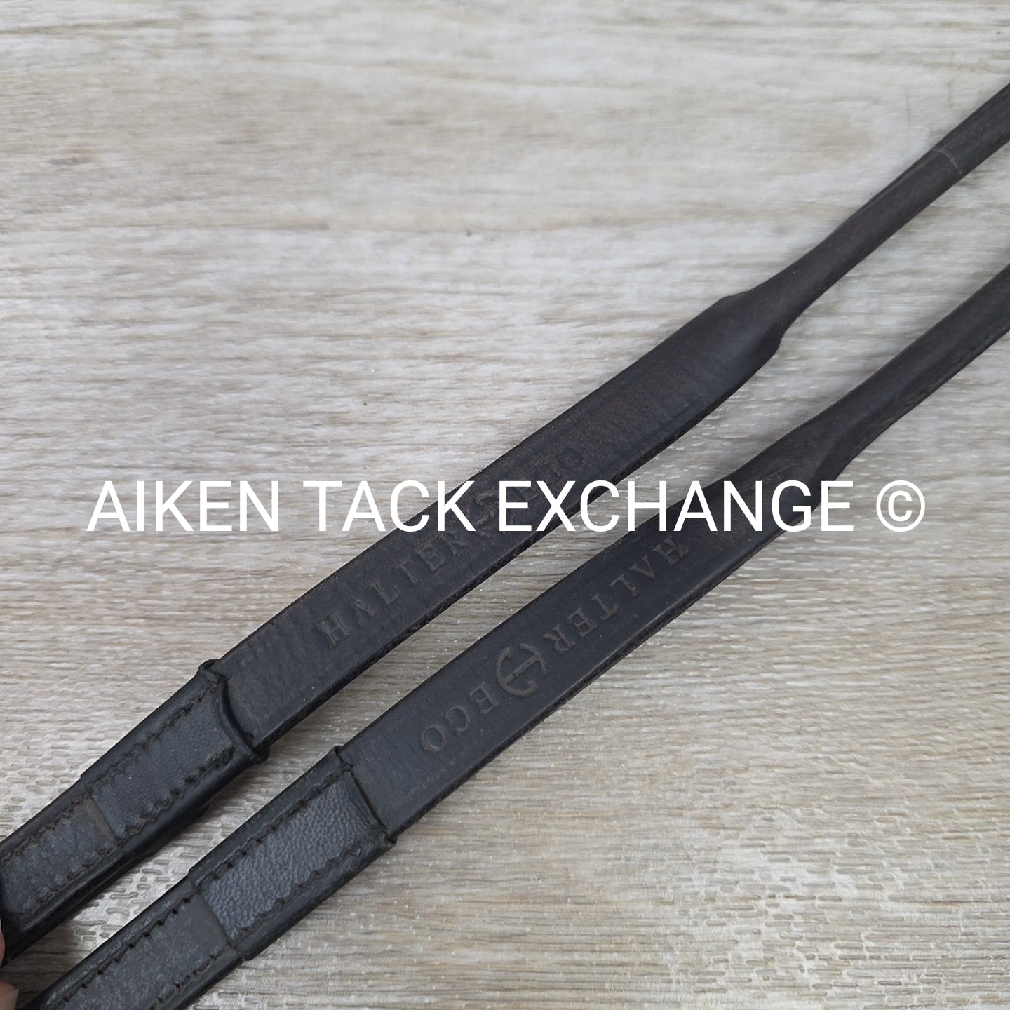 BARGAIN BUNDLE: Halter Ego & Unknown Brand Rubber Grip Lined Leather Reins, Blac