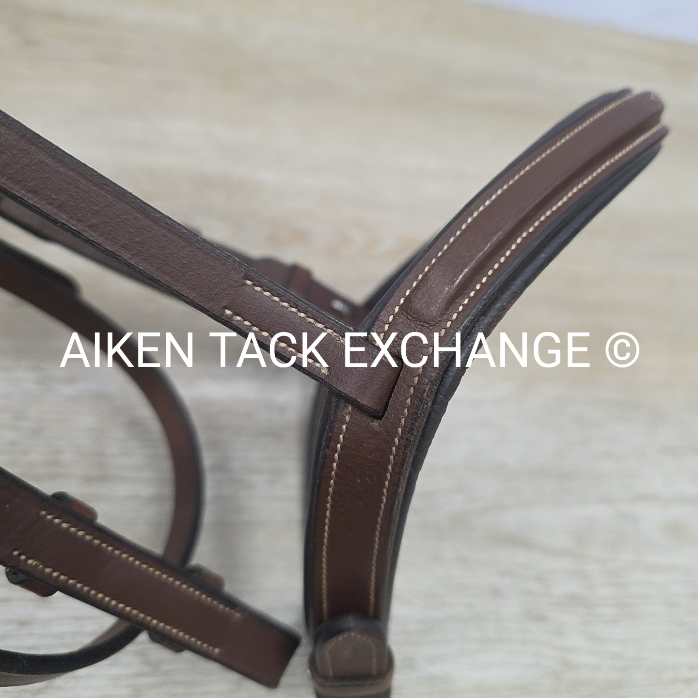 Fancy Stitched Bridle, No Reins, Brown, Size Full