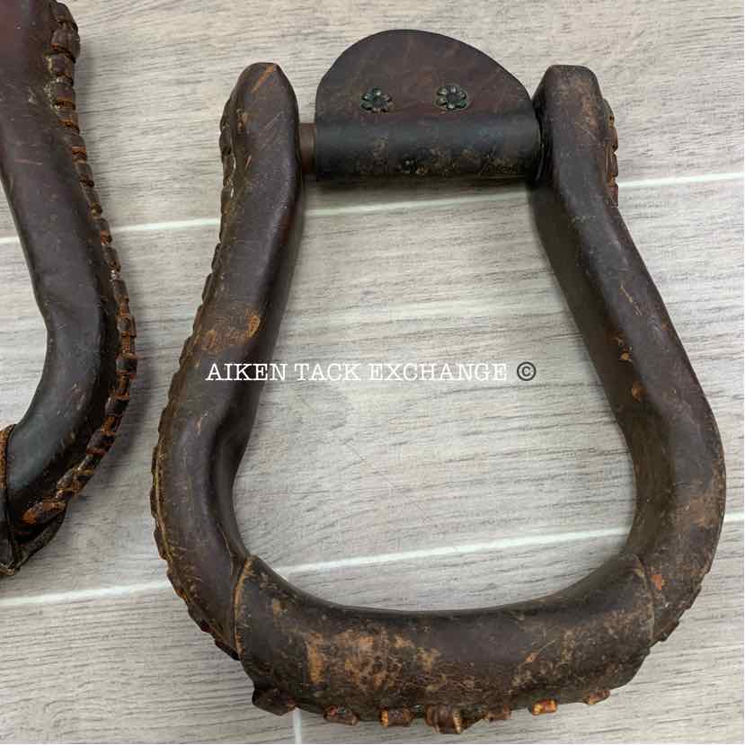 Leather Covered Western Stirrups