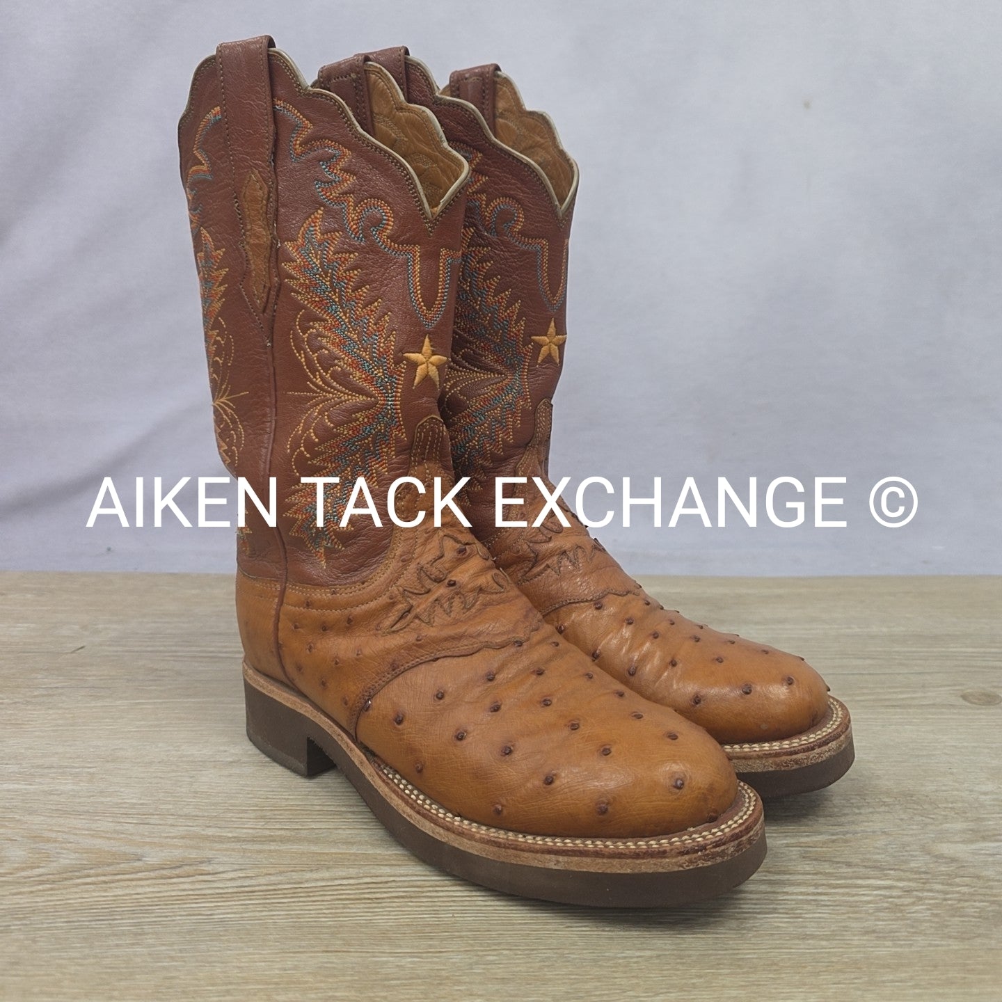 Lucchese 2000 Ostrich Boots, Size 6.5