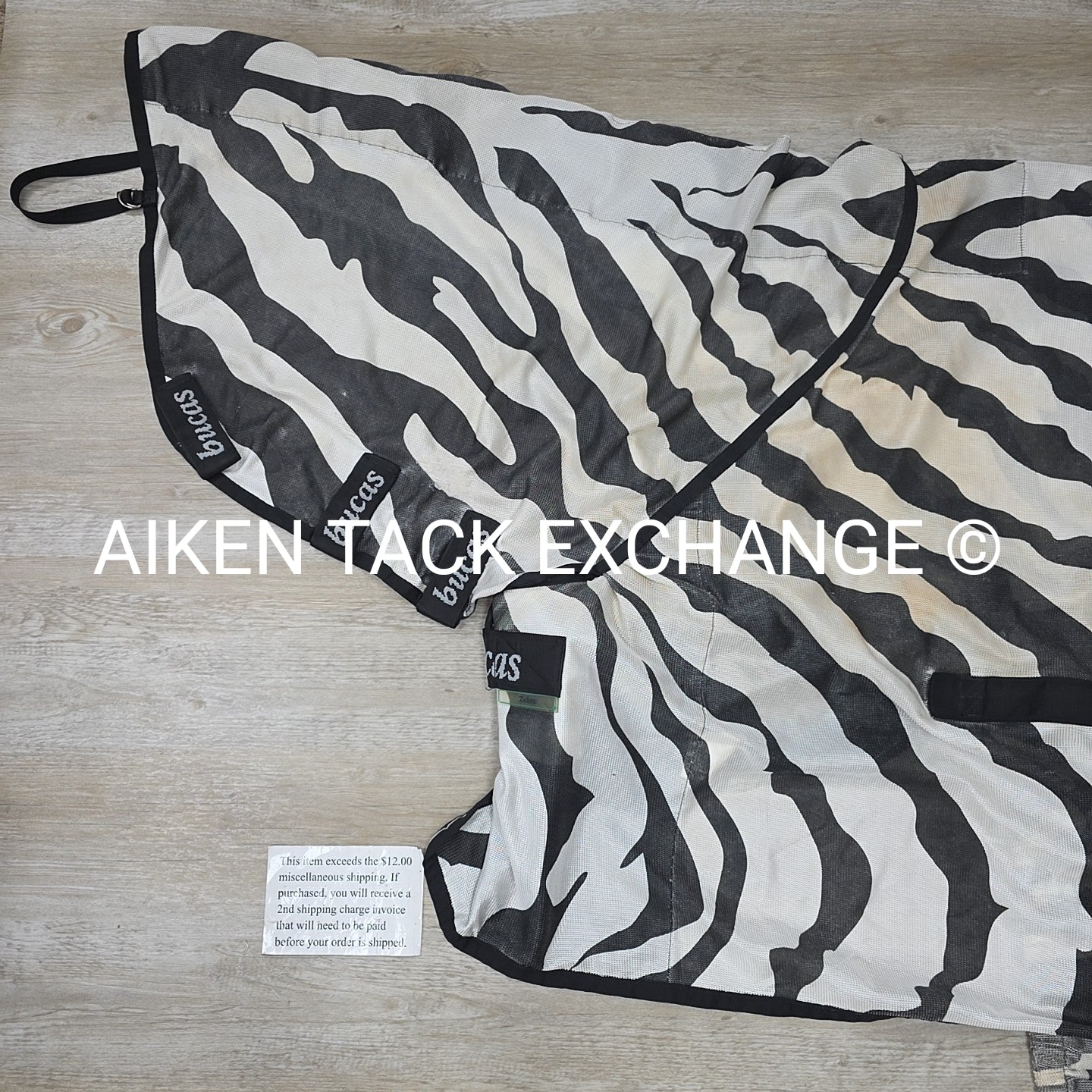 Bucas Buzz-Off Zebra Fly Sheet with High Neck, Size 84"
