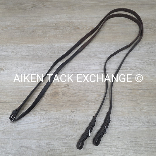 Nunn Finer Soft Grip Rubber Reins, Brown, 60"