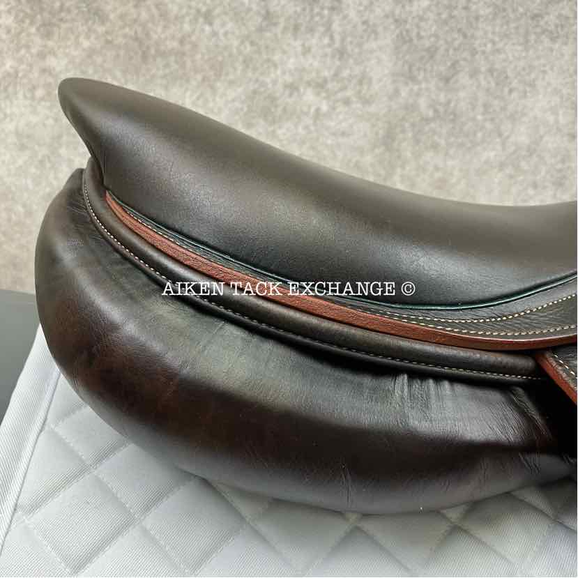 2013 Devoucoux Chiberta Monoflap Jump Saddle, 18.5" Seat, 2AAR Flap, Medium Tree, Wool Flocked, Full Buffalo Leather