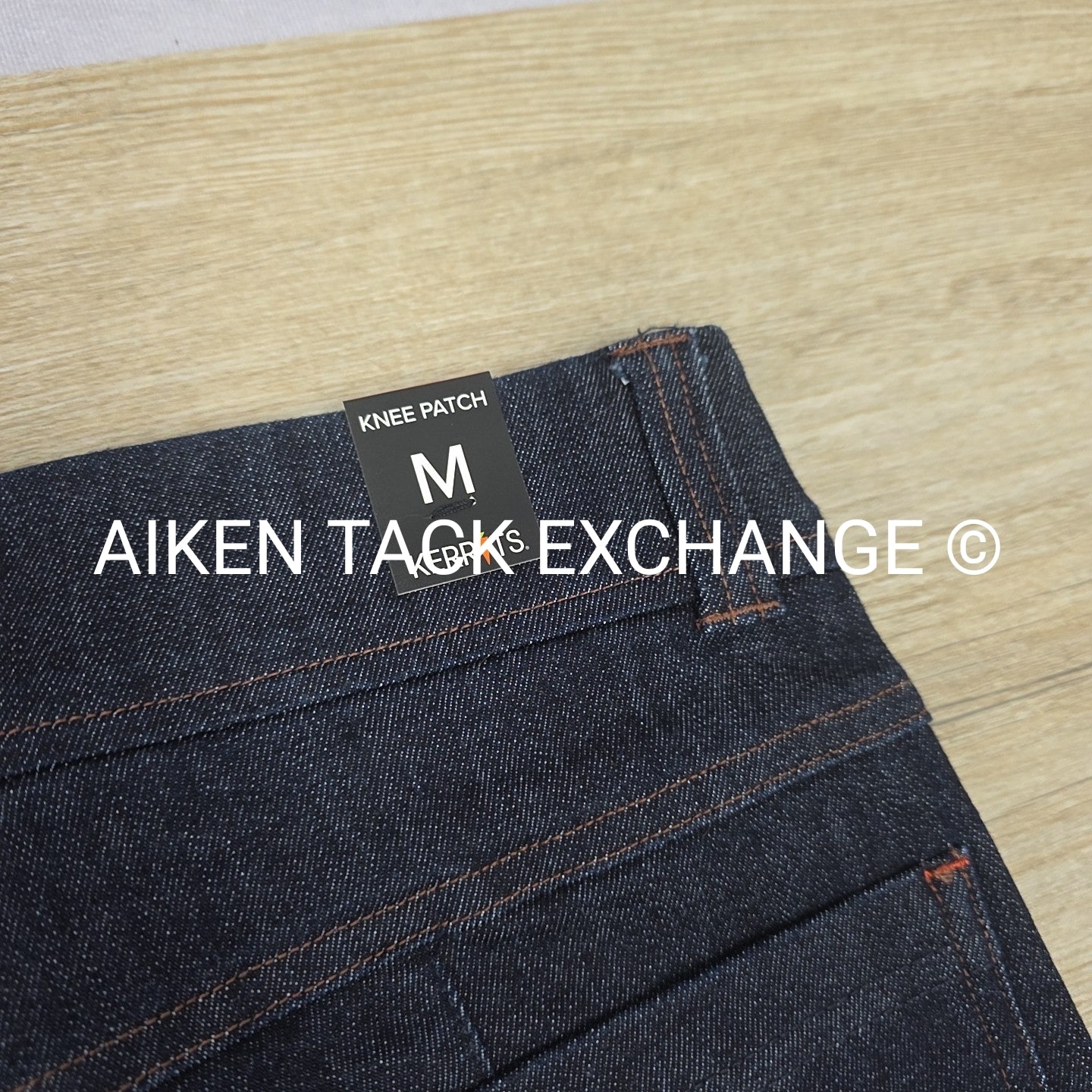 Kerrits Stretch Denim Knee Patch Breeches, Brand New, Women's Medium