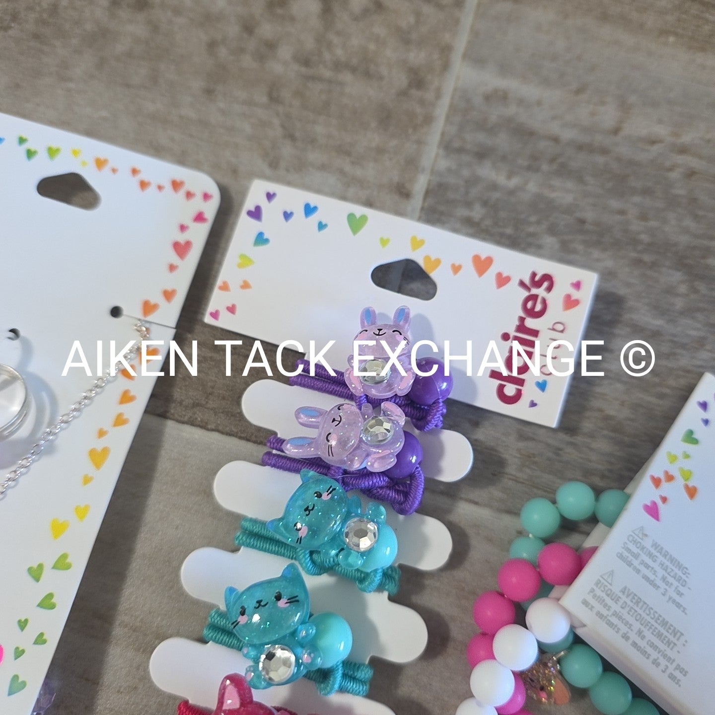 Claire's Club Bundle - 6 Hair Ties, 1 Jewelry Set, 3 Bracelets