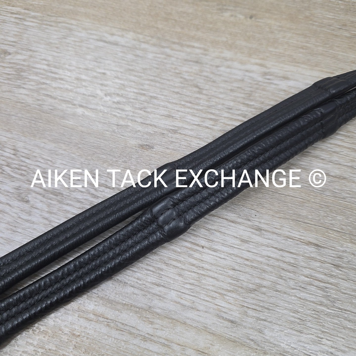 Wrapped Dressage Reins, Black, Size Cob