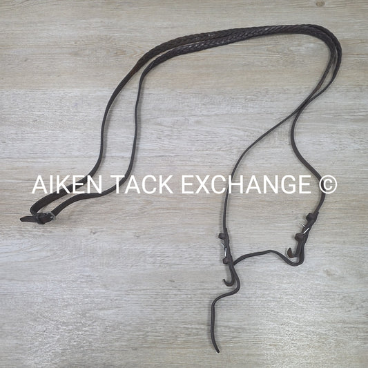 Tory Leather Braided Reins, Brown, 60"