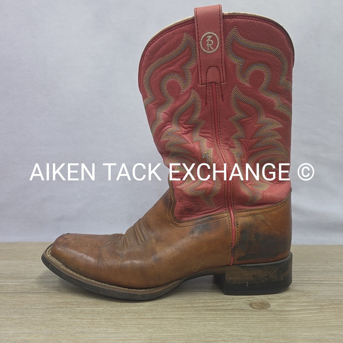 Tony Lama Square Toe Western Boots, Size 9