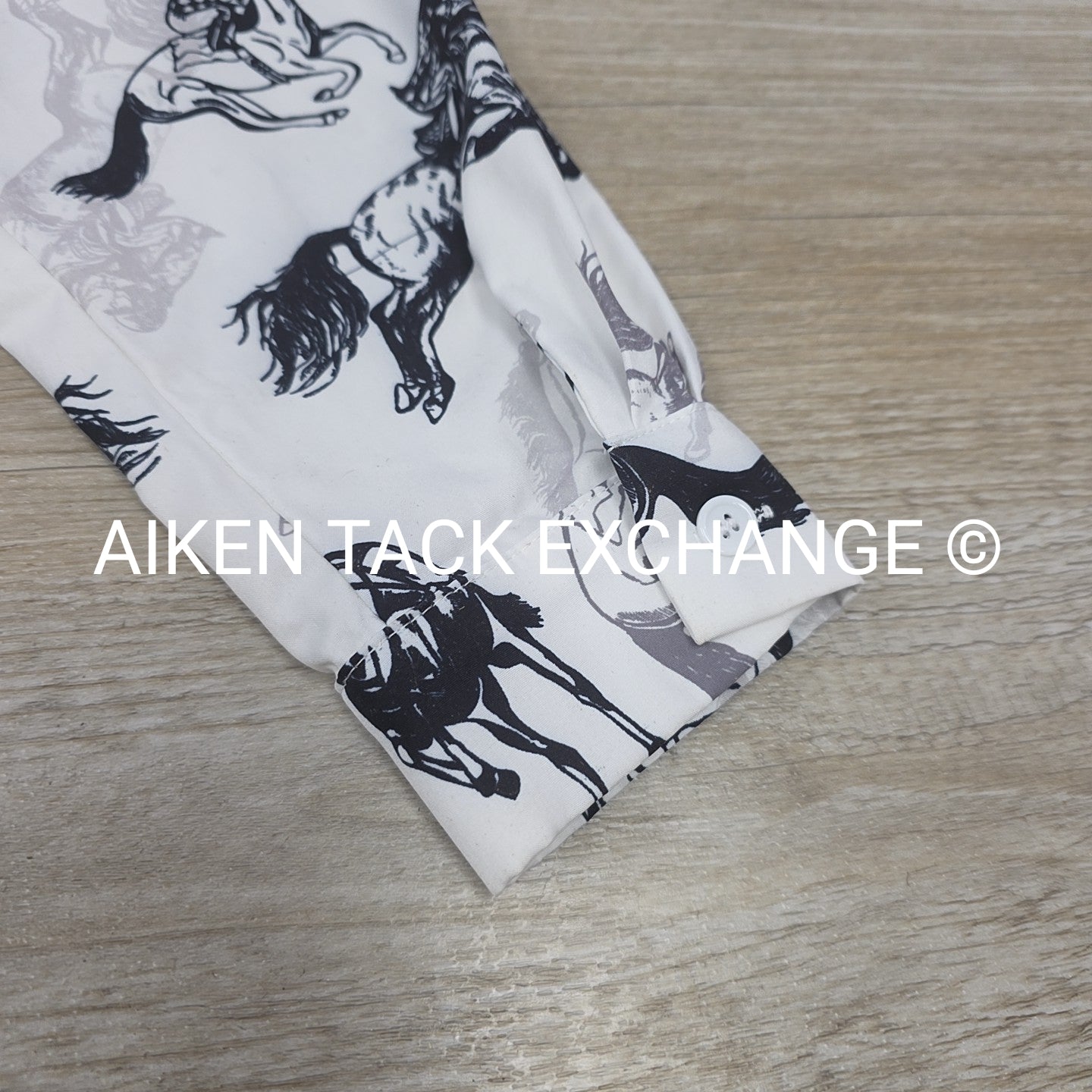 Horse Print Blouse, Women's Medium