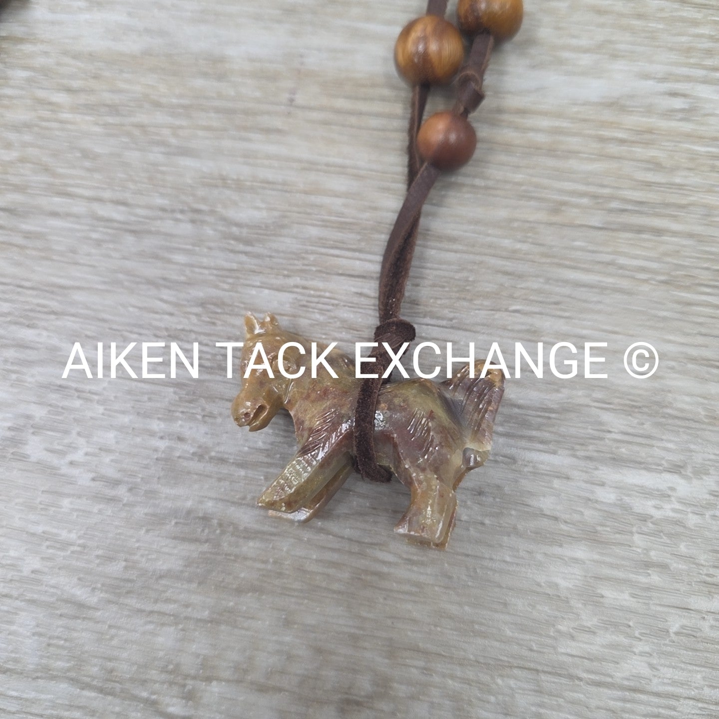 Leather & Stone Bead Necklace