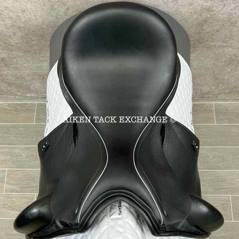 2015 Custom Saddlery Everest Monoflap Dressage Saddle, 18" Seat, Short Flap, Adjustable Tree, Wool Flocked Panels