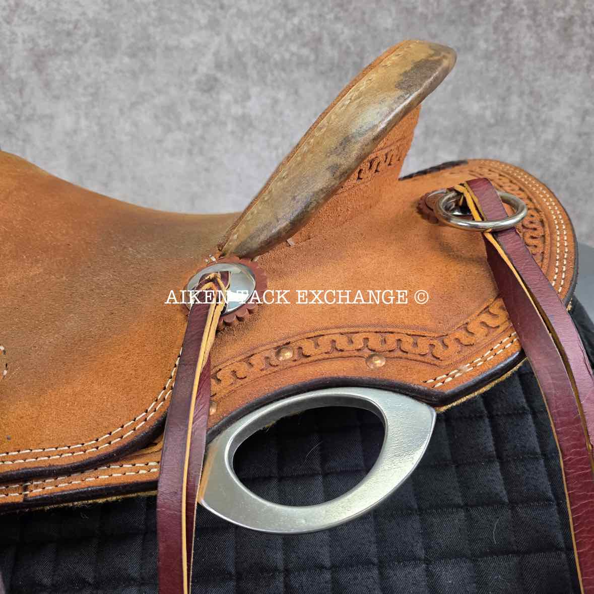 Henderson Custom Saddlery Roughout Western Saddle, 16" Seat, Wide Tree - Full QH Bars