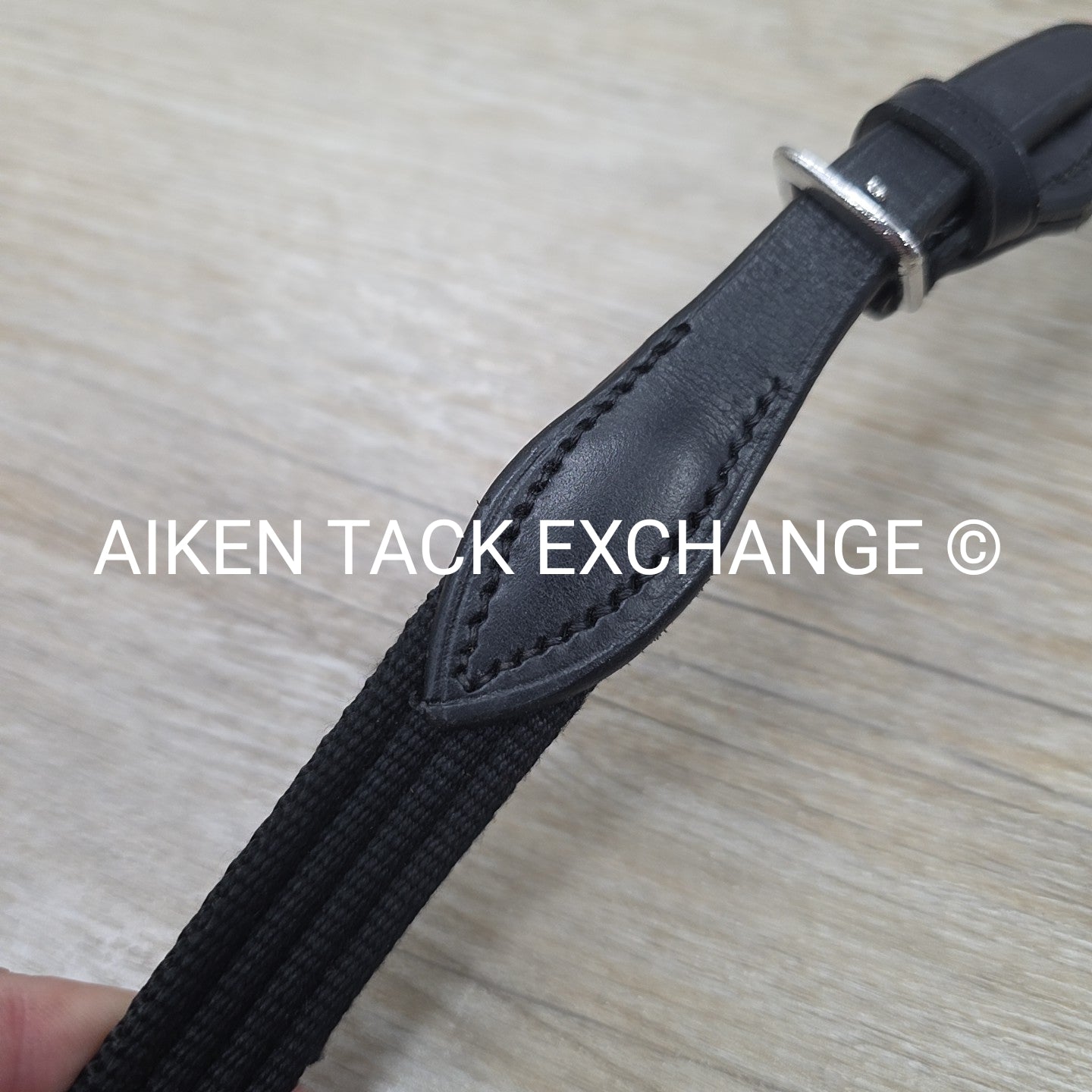 Keiffer Cotton Web Reins, Black, Size Full