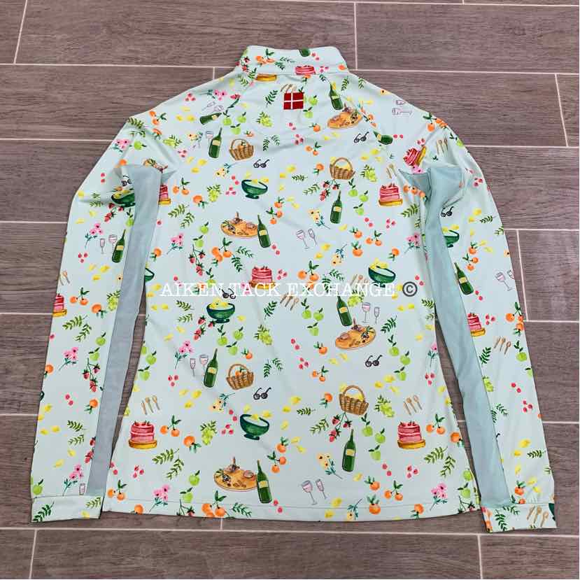Kastel Denmark Long Sleeve Sun Shirt, Mint Picnic, Size XSmall, Brand New