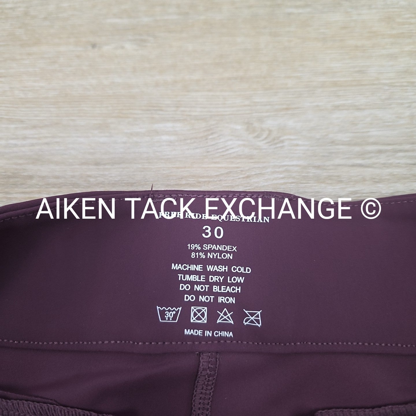 Free Ride Equestrian PRO Silicone Grip Full Seat Breeches, Size 30