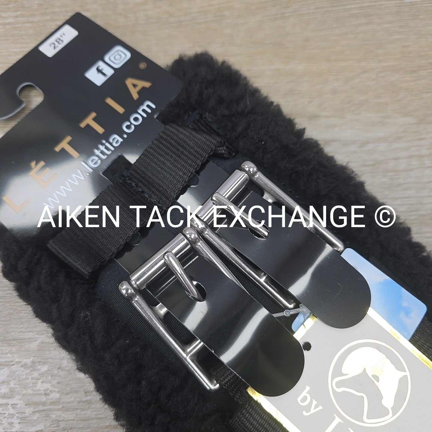 Lettia CoolMax Fleece Dressage Girth, Black, 28"